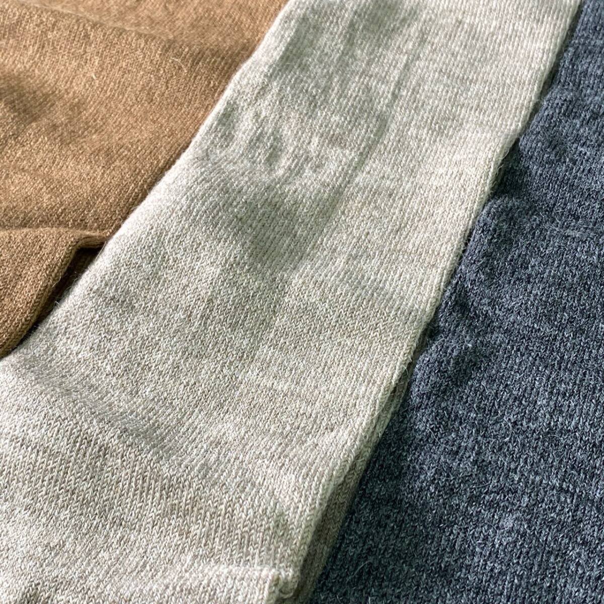 l20 定価￥31,900 LAUREN MANOOGIAN ローレンマヌーギアン TALL SOCK 3P SET トールソックス OS ペルーニット 靴下