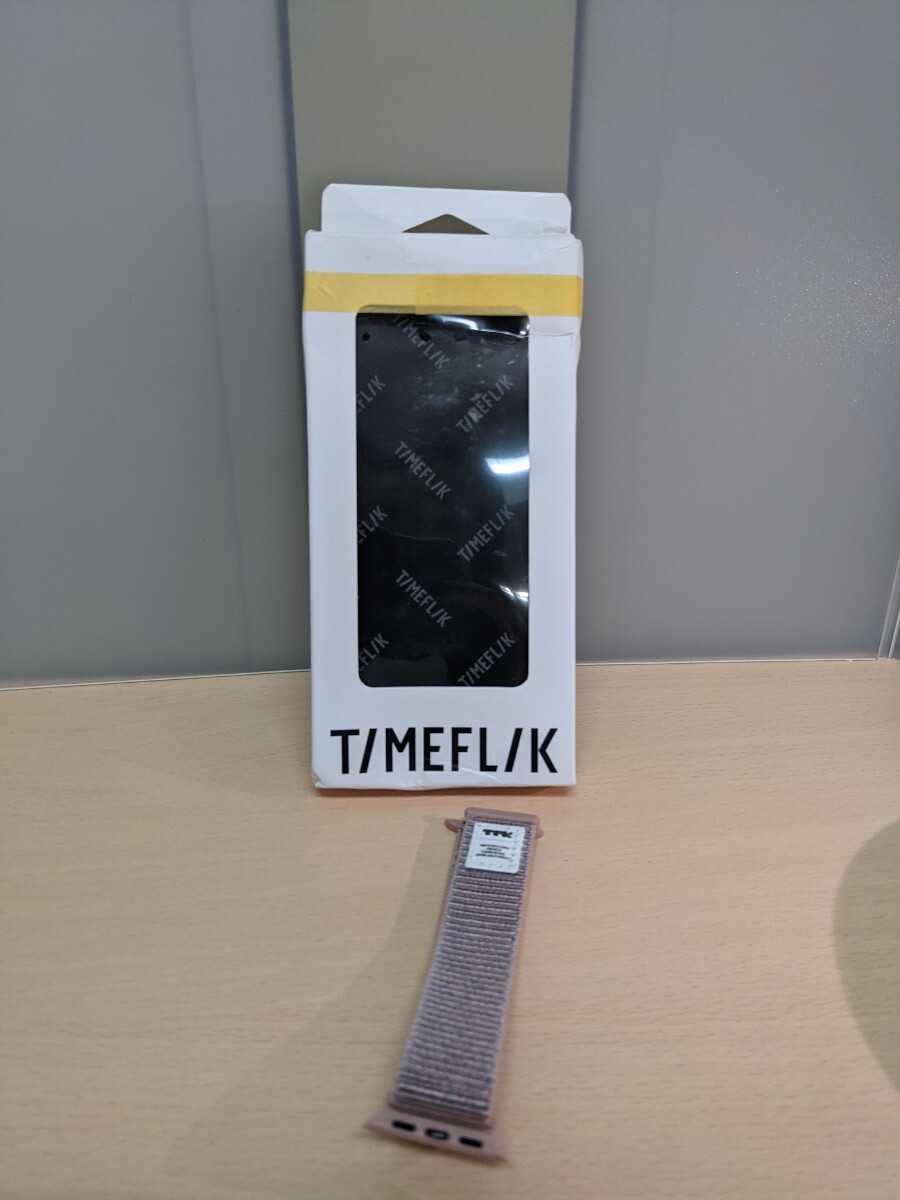 y120305s [TIMEFLIK] タイムフリック ゼロ 専用 バンド ベルクロ ストラップ アクセサリ 38 / 40 / 41 mm ピンク　スマートウォッチ