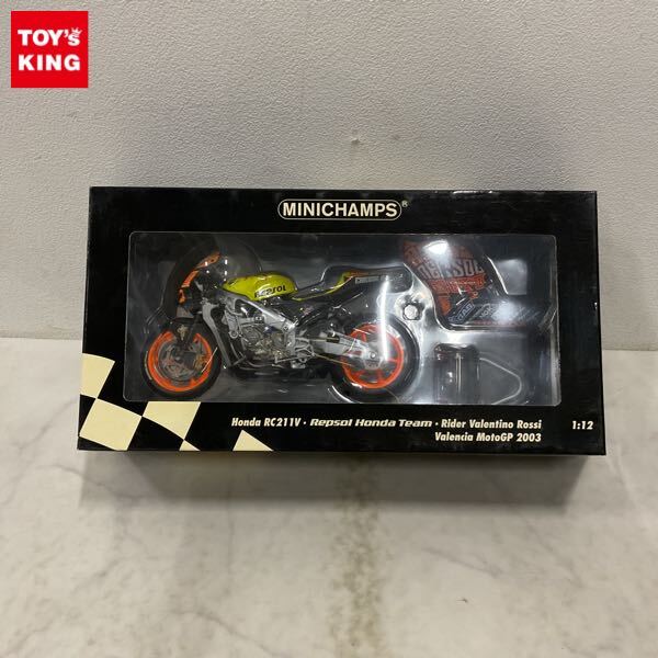 1円〜 Paul’s Model Art 1/12 ホンダ RC211V・Repsol Honda Team・Rider Valentino Rossi・Valencia MotoGP 2003
