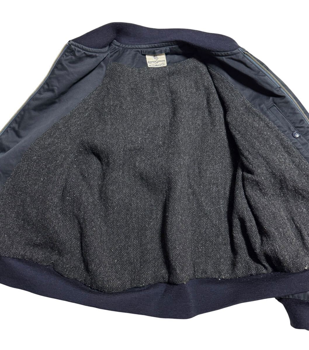 キャプテンサンシャイン 裏地ヘリンボーン バーシティージャケット ネイビー 38 KAPTAIN SUNSHINE VARSITY JACKET キャプテンサンシャイン 裏地