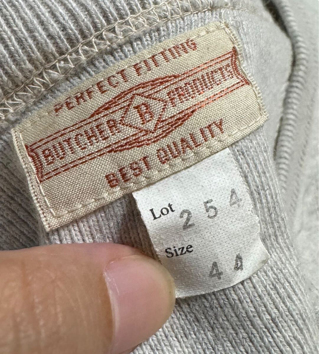 BUTCHER PRODUCTS Lot 254 ブッチャープロダクツ 肉厚　カットソー グレー　44