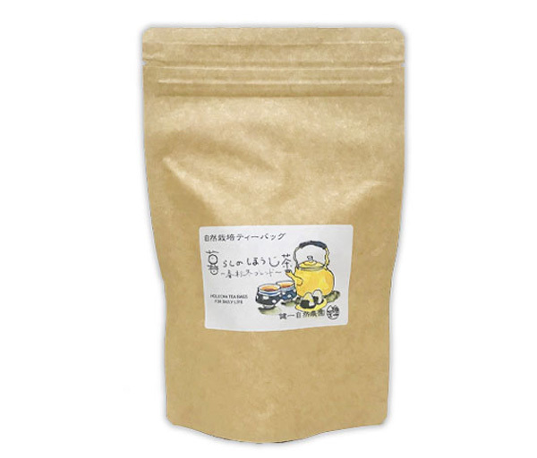 自然栽培 暮らしのほうじ茶（ティーバッグ）(2gＸ30)★奈良県産★無肥料?無農薬★ローカフェインな春秋冬の茶葉の特徴を活かした薪焙煎