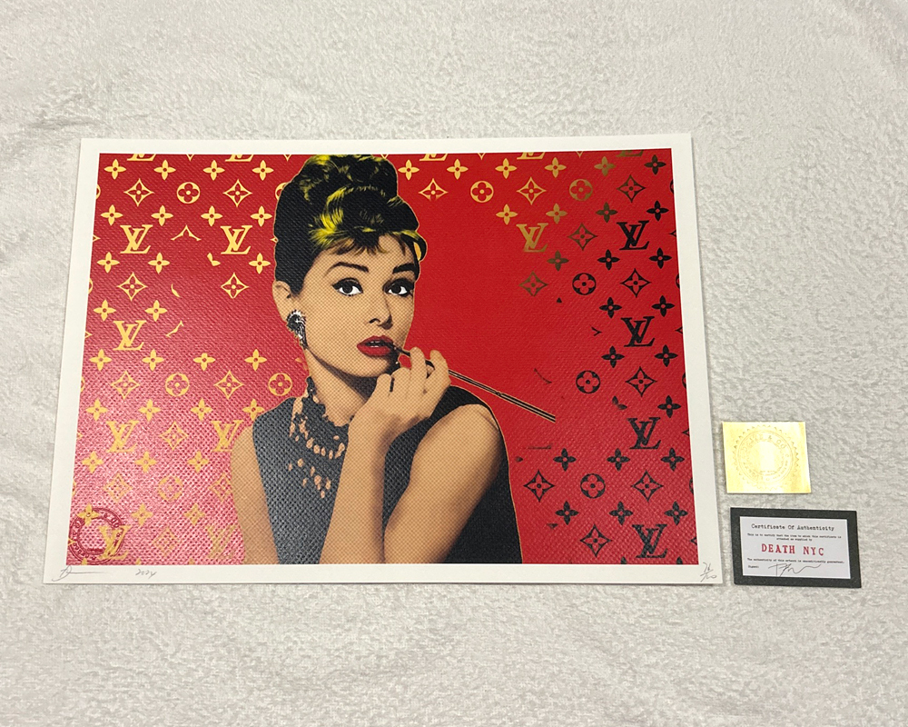 【世界限定100枚】額装付きアートポスター　オードリーペップバーン NYC Yahoo!オークション - DEATH NYC オードリーヘップバーン