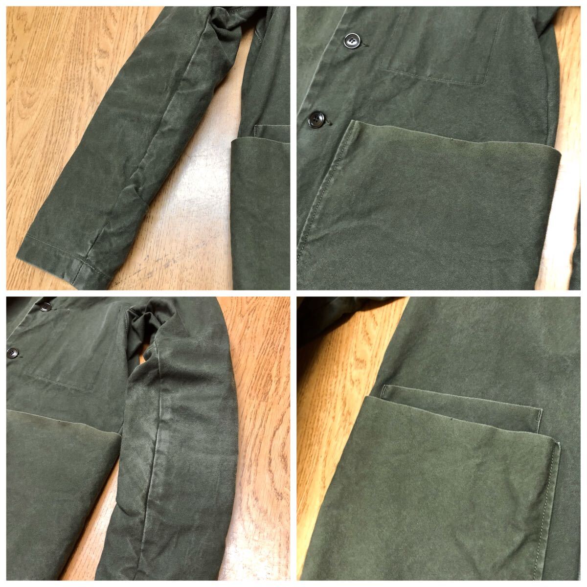 TEMBEA＊TORSO design メンズM 長袖ジャケット コート コットンジャケット グリーン系 綿100% ミリタリー アメカジ 古着_画像8