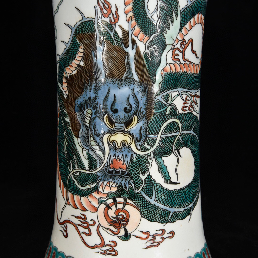 [ Kiyoshi *.. year made .* old .. goods *..* dragon .* vase * flower vase ] superfine . ornament old . thing China old . China old fine art 