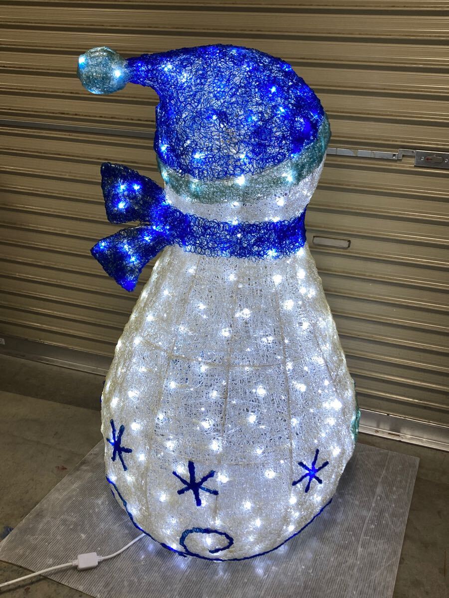 特大 青 LED 雪だるま 立体 イルミネーション クリスマス 3D 電 特大 青 LED 雪だるま 立体 イルミネーション クリスマス 3D 電