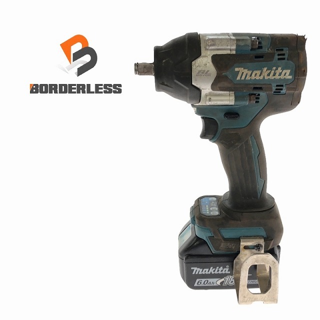☆中古品☆makita マキタ 18V 充電式インパクトレンチ TW700D バッテリー(18V 6.0Ah) 付き 電動工具 締め付け 100917