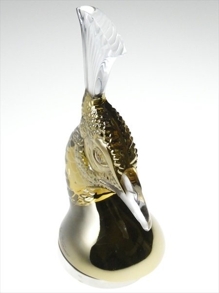 n871 LALIQUE ラリック フロステッド クリスタル ゴールド 孔雀