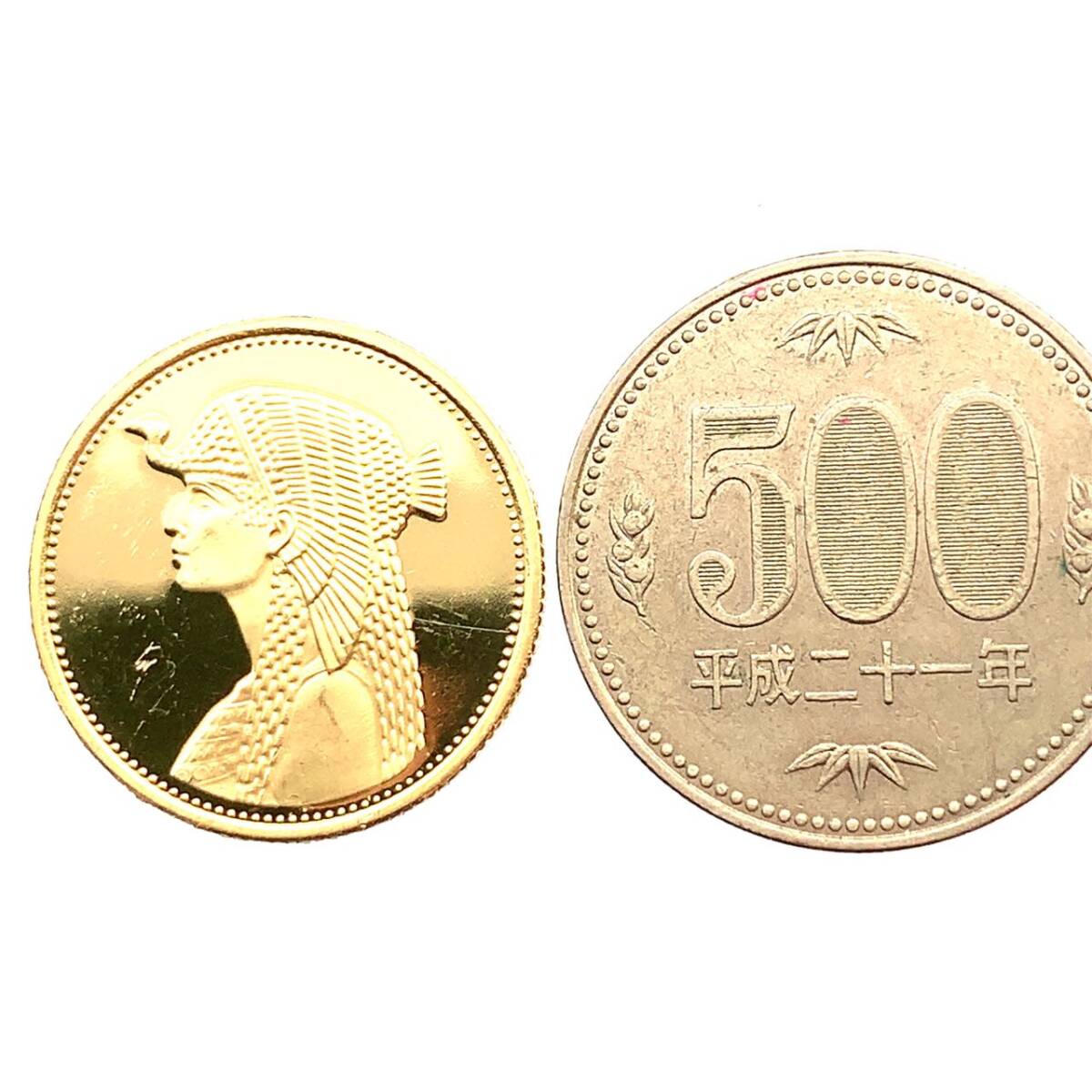 21999　クレオパトラ金貨?エジプト 50ポンド 1993年 21.6金 8.5g イエローゴールド コレクション アンティークコイン Gold