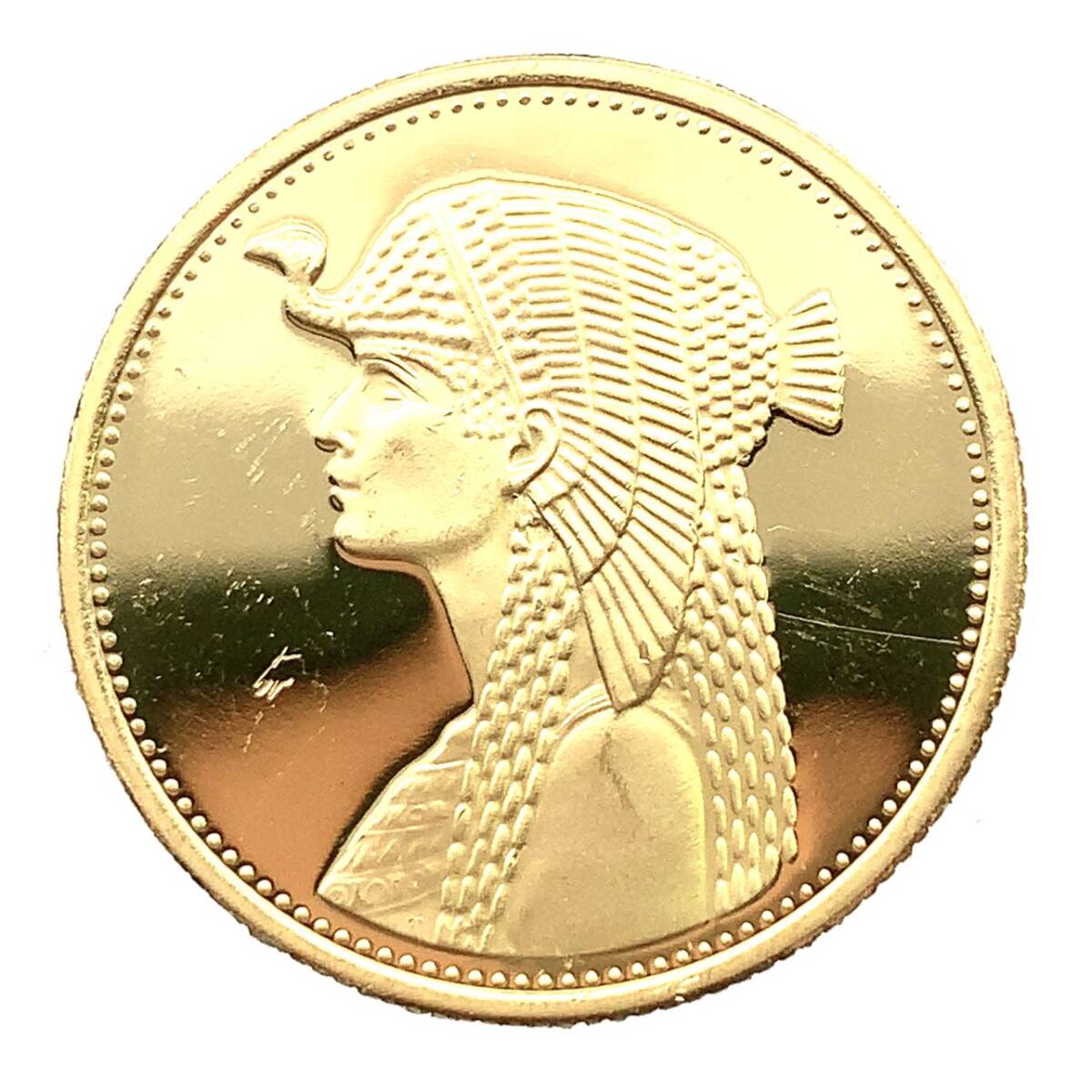 21999　クレオパトラ金貨?エジプト 50ポンド 1993年 21.6金 8.5g イエローゴールド コレクション アンティークコイン Gold
