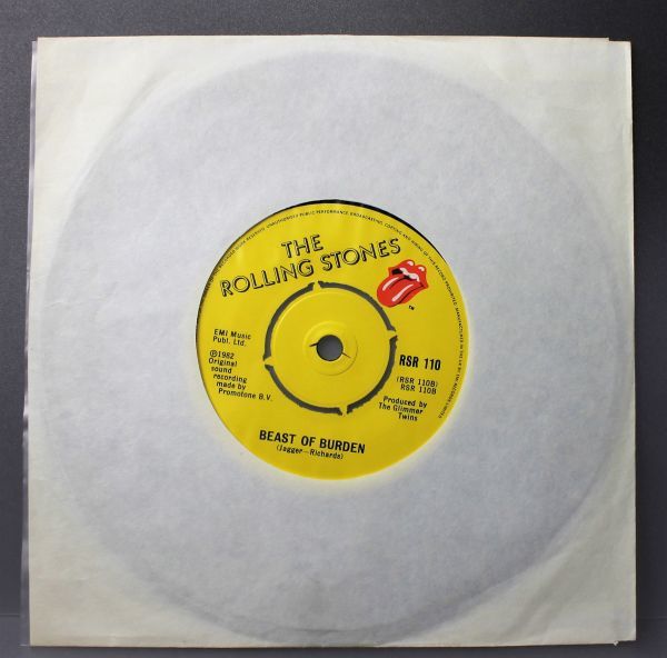 T-681 美盤 UK盤 Rolling Stones ローリングストーンズGoing To A Go Go/Beast Of Burden RSR-110 45 RPM_画像4