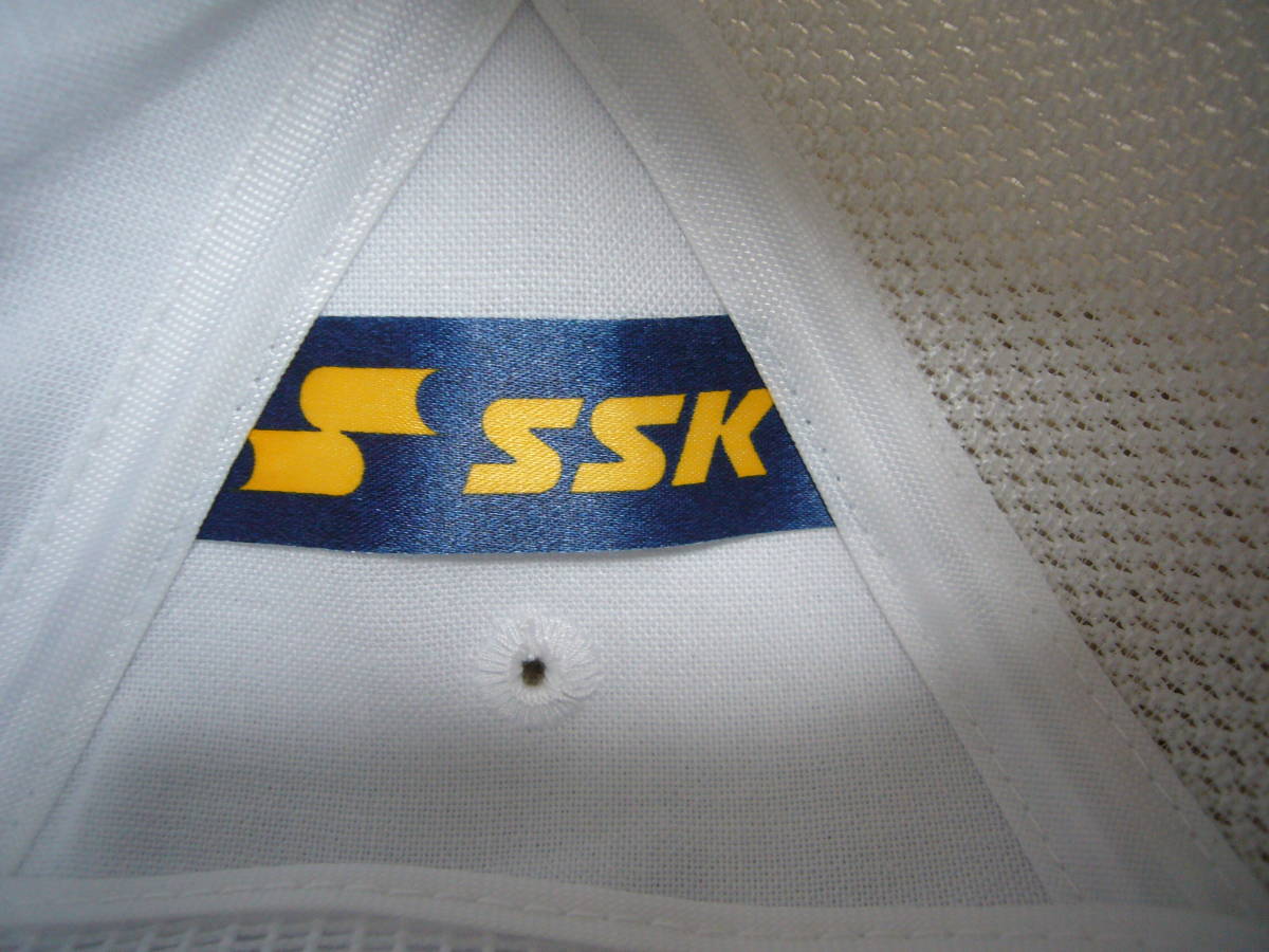SSK Mサイズ ５５～５６ｃｍ 白 無地 野球帽_画像6