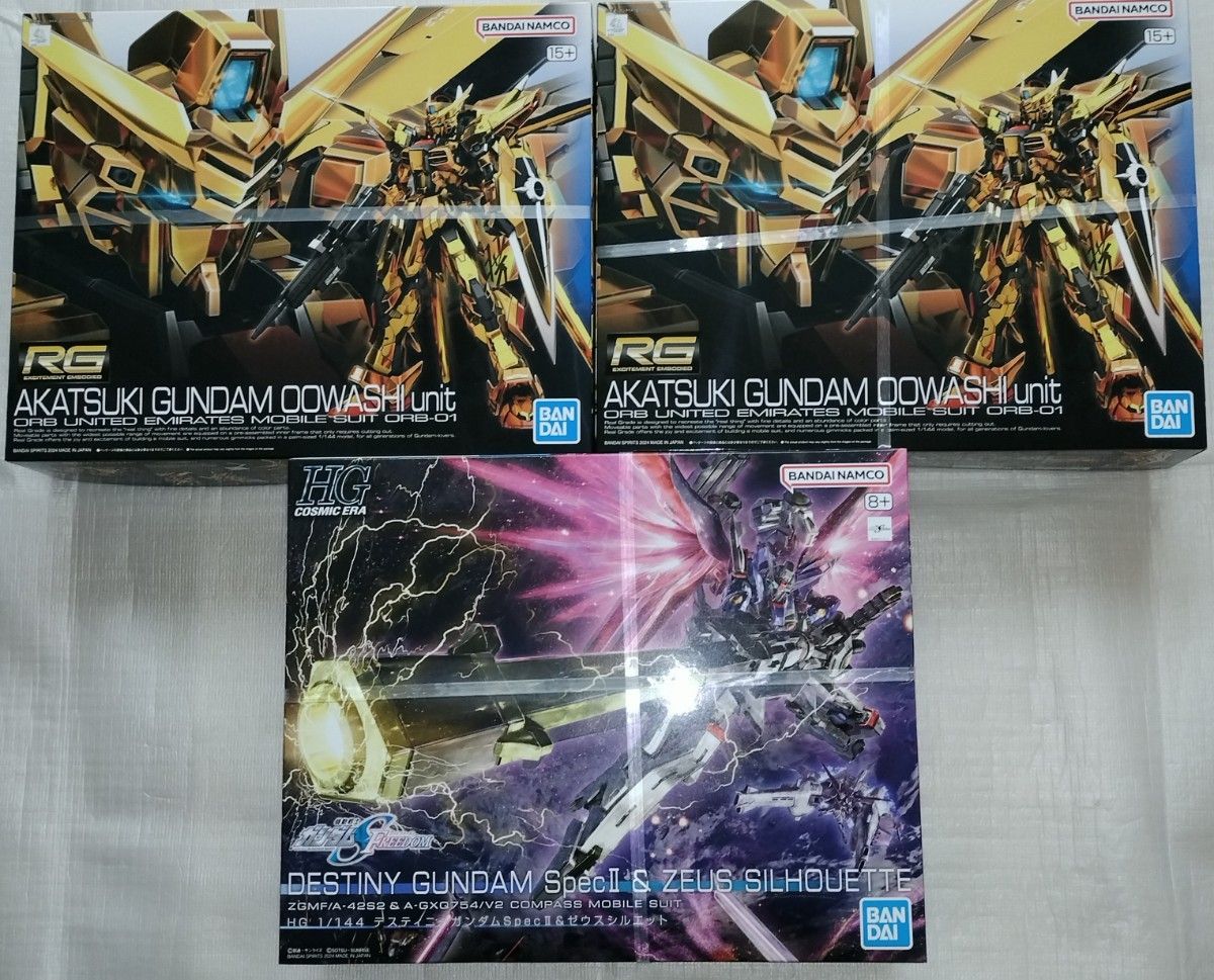 HG 1/144 デスティニーガンダムspecⅡ+ゼウスシルエット&RG HG 1/144 デスティニーガンダムspecⅡ+ゼウスシルエット&RG