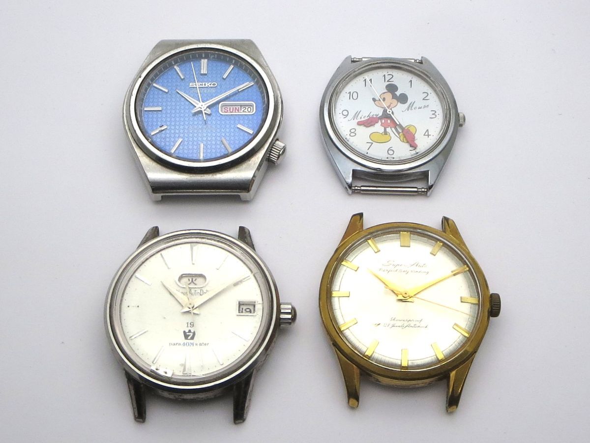 1000円スタート 腕時計フェイスのみ 計4点 SEIKO 6306-8010/Y561-6000/ORIENT F92050/CITIZEN 51306-Y QZ/AT [10/11] F60009