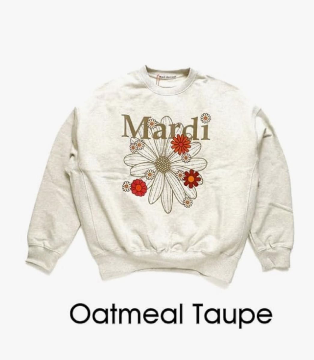 【Mardi Mercredi】トレーナー FLOWER MARDI BLOSSOM(Oatmeal Taupe)