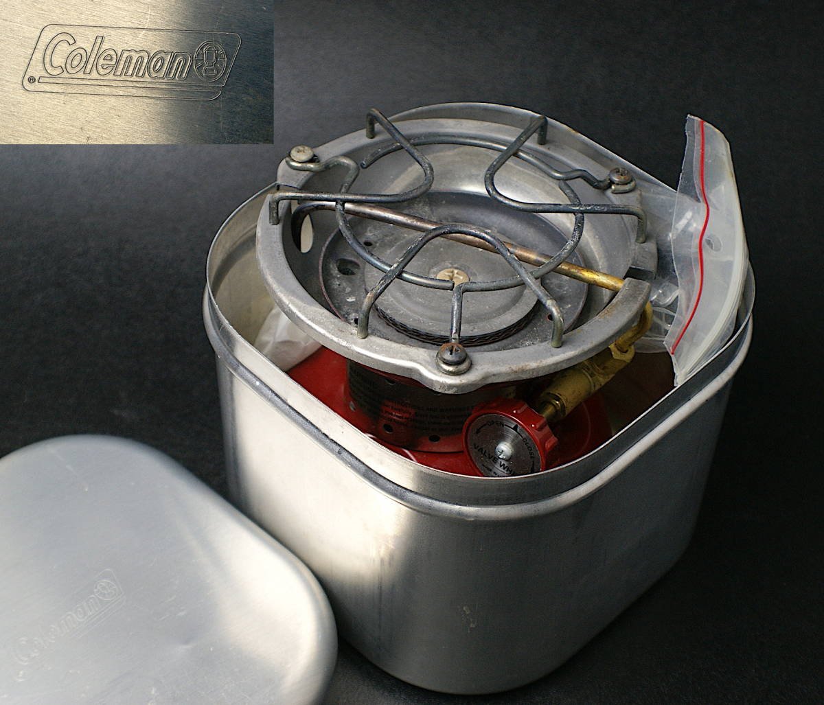 SK009【USA製 Coleman 502-455J シングルバーナー ストーブ 赤 SK009【USA製 Coleman 502-455J シングルバーナー ストーブ 赤