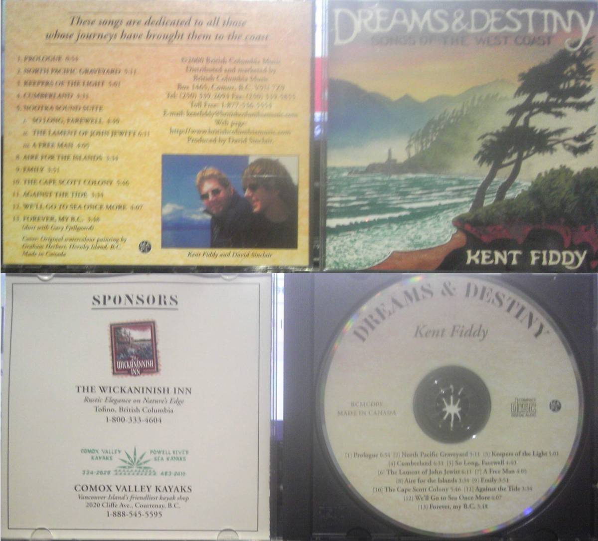 Kent Fiddy Dreams & Destiny : Songs Of The West Coast_画像1