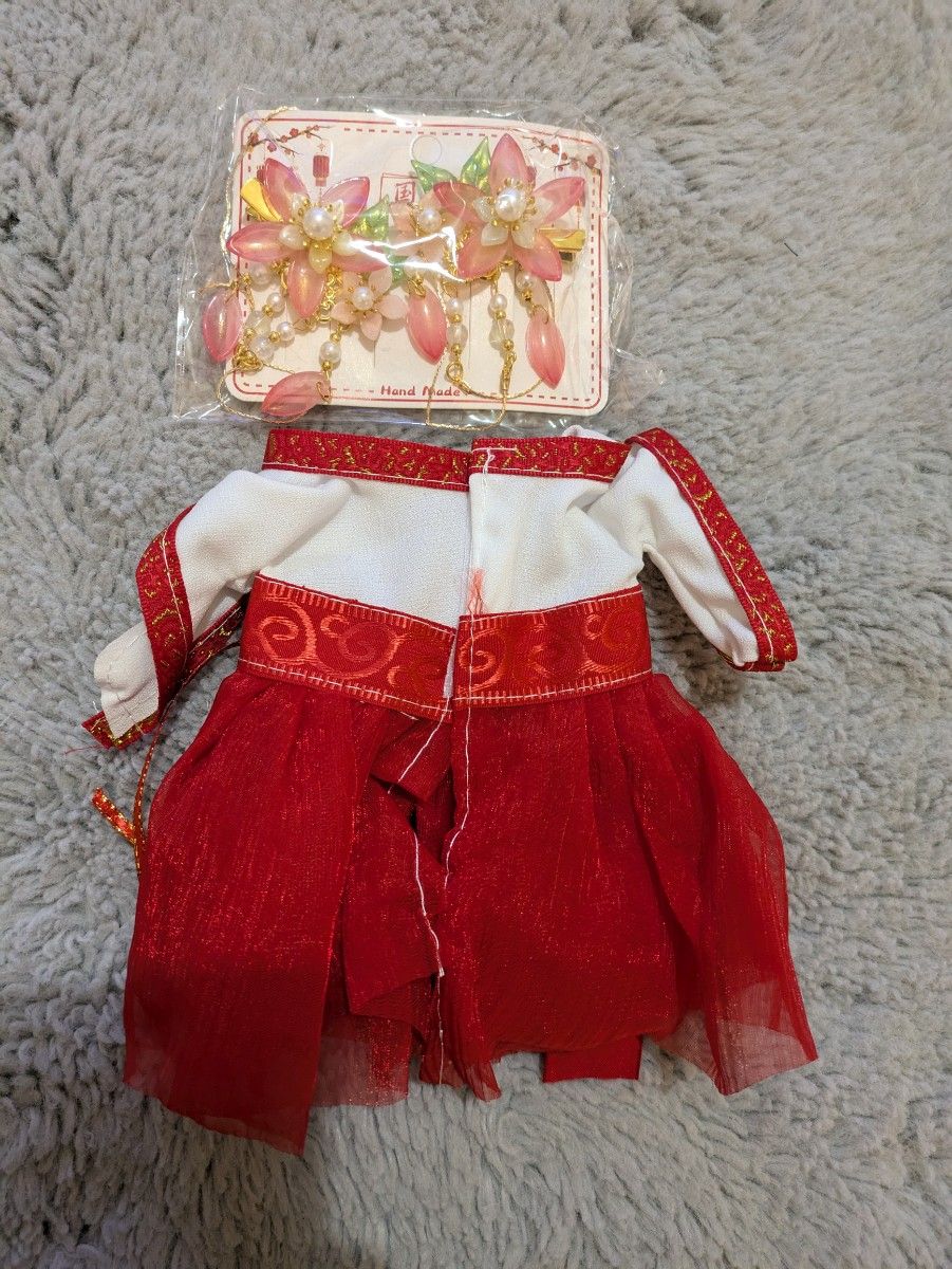 ぬいぐるみ服 ぬい服 巫女 和服 和風 セット レッド 赤 着物 ぬいぐるみ服 ぬい服 巫女 和服 和風 セット レッド 赤 着物