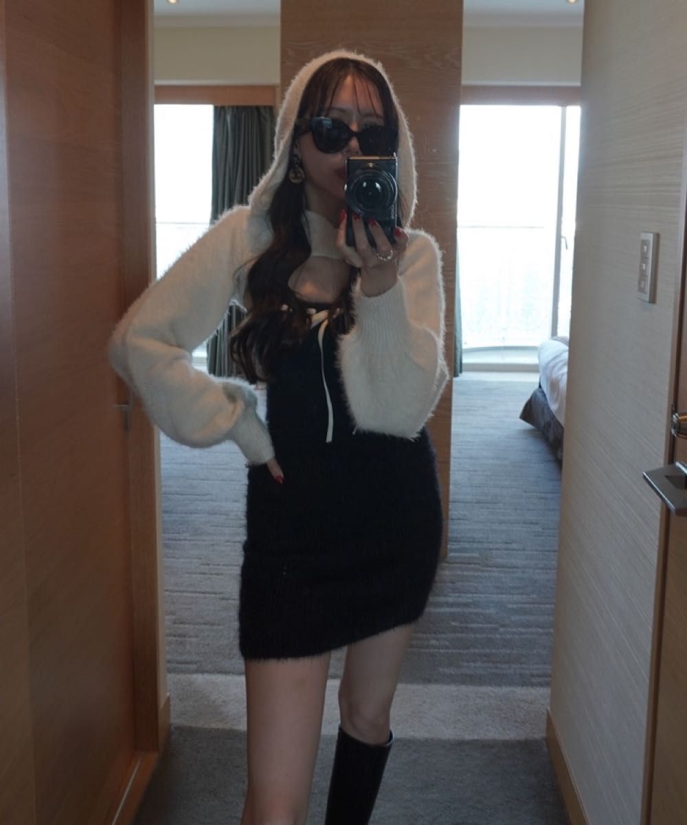 amerge アメルジュ feather foodie tops×ribbon onepiece amerge アメルジュ feather foodie tops×ribbon onepiece