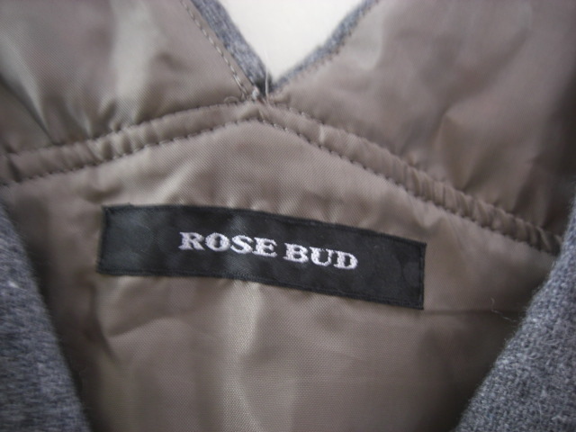  beautiful goods Rose Bud check tunic gray × tea F