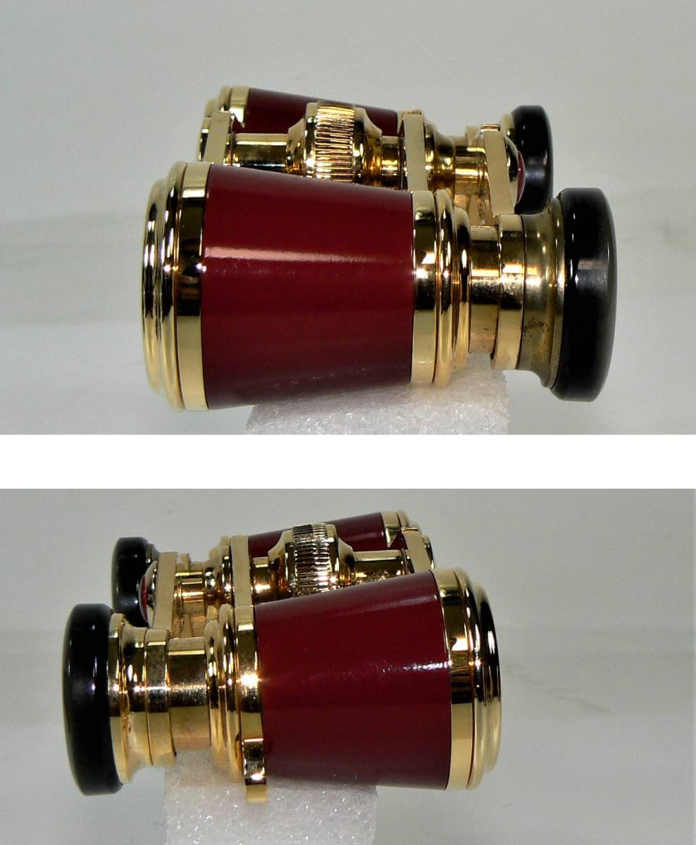  Yupack.60 size shipping. clear writing ending Eschenbach.Noblesse.Germany. opera glasses.1000*0069 high class. beautiful. elegant binoculars. Germany made ( red frame )