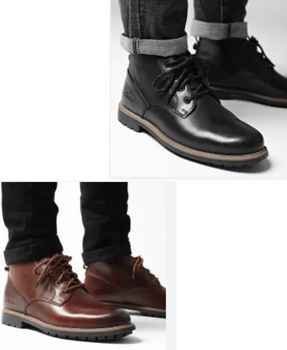 送料無(wú)料 CLARKS 26cm チャッカ ブーツ レースアップ スニーカー ブラウン マウンテン ビジネス レザー ローファー オフィス XXX364