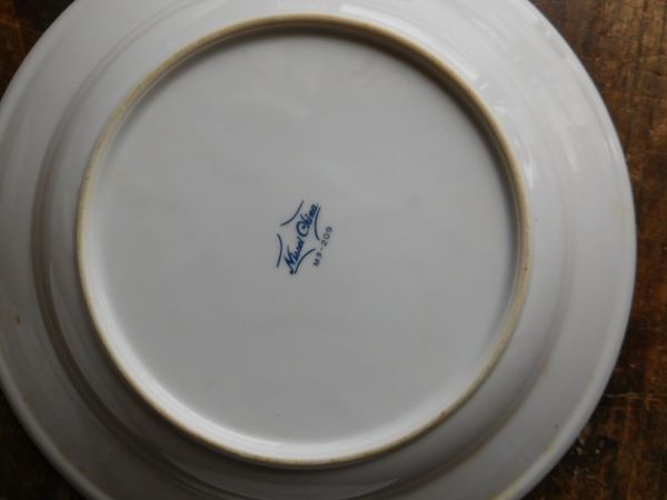 昭和レトロ　白い中皿　5枚セット　nissei china 24h4.5cm_画像4