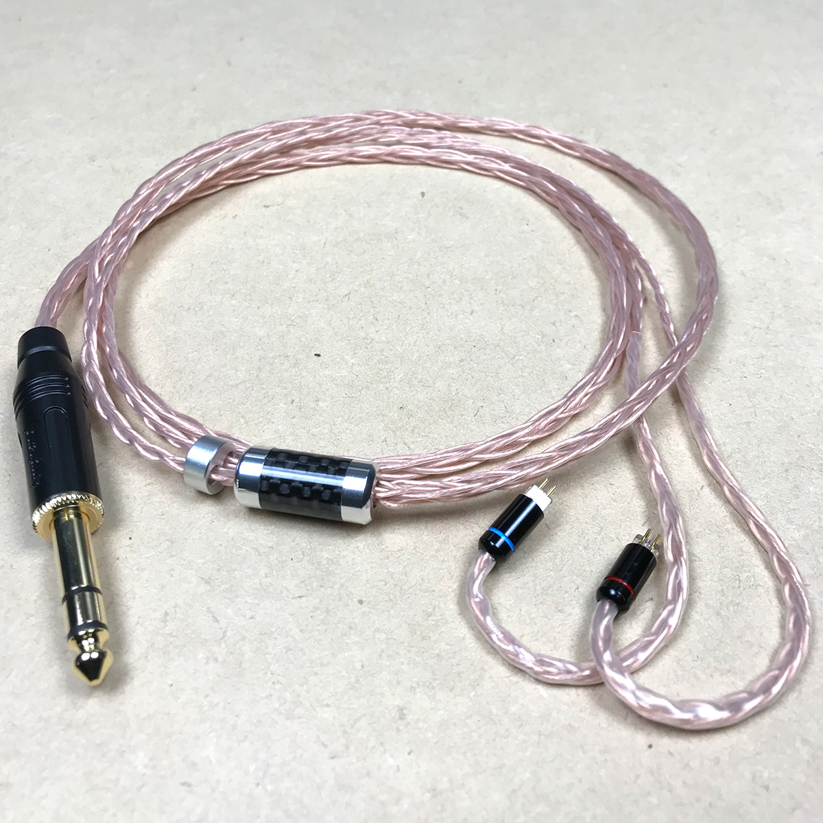 欲しいの IEM2ピン用リケーブル 8芯 MOGAMI2944 6.3mm標準プラグ 120cm