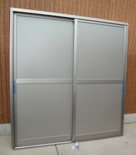 U-275 アルミサッシ 店舗引戸 半外付 枠と障子のセット 16518 枠サイズ W1690×H1818 mm DIY リフォーム 修理 店舗