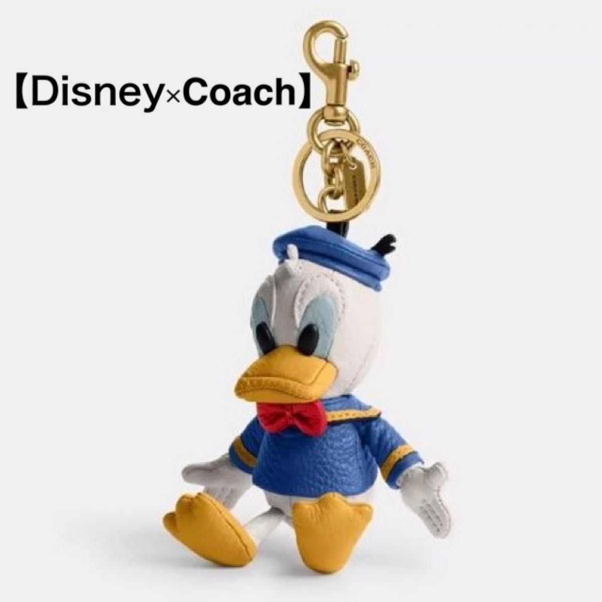 DISNEY X COACH】 50周年限定 ドナルドダック チャーム レザー DISNEY X COACH】 50周年限定 ドナルドダック チャーム レザー