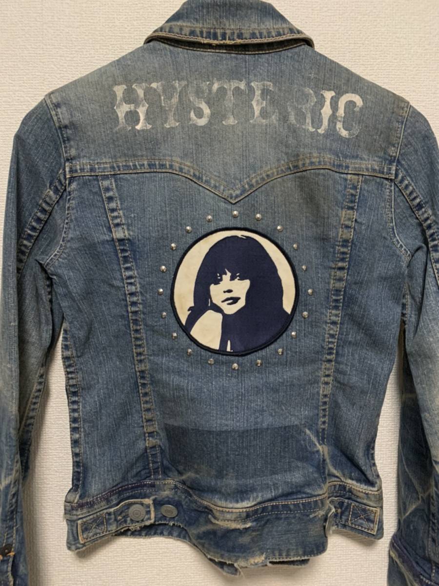 * price cut negotiations equipped * Hysteric Glamour studs girl badge G Jean *L570* beautiful goods * Denim jacket * stretch .hysteric price cut 