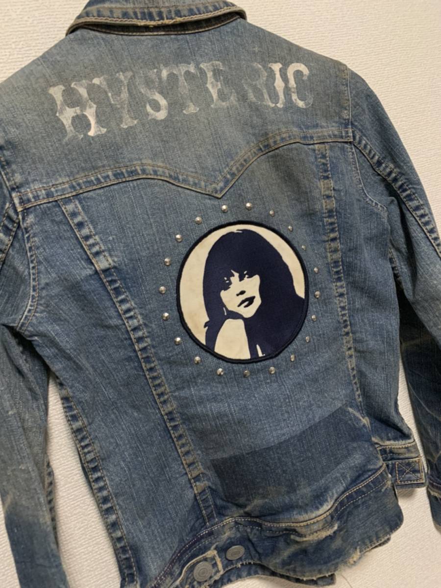 * price cut negotiations equipped * Hysteric Glamour studs girl badge G Jean *L570* beautiful goods * Denim jacket * stretch .hysteric price cut 