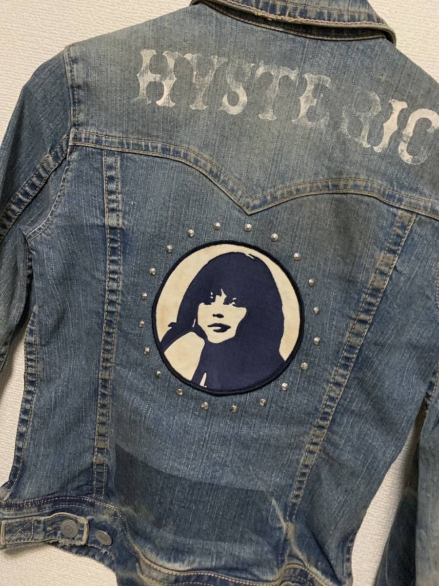 * price cut negotiations equipped * Hysteric Glamour studs girl badge G Jean *L570* beautiful goods * Denim jacket * stretch .hysteric price cut 