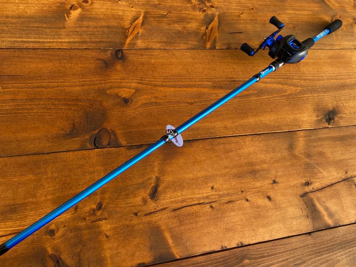 釣り竿セット ベイトロッド ベイトリール 7ft 青 テレスコロッド 釣り竿セット ベイトロッド ベイトリール 7ft 青 テレスコロッド