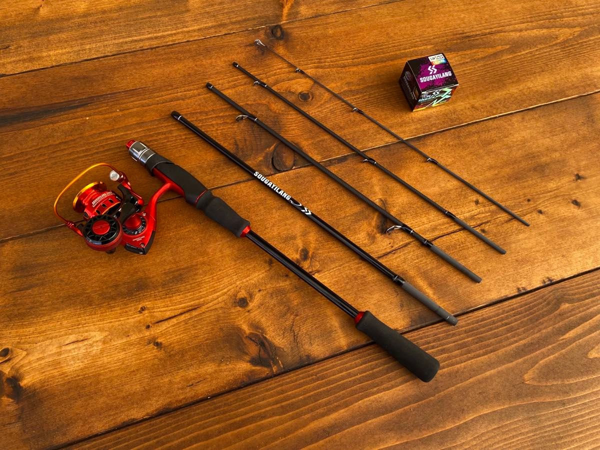 スピニング ベイト パックロッドセット バスロッド 5ピース スピニング ベイト パックロッドセット バスロッド 5ピース