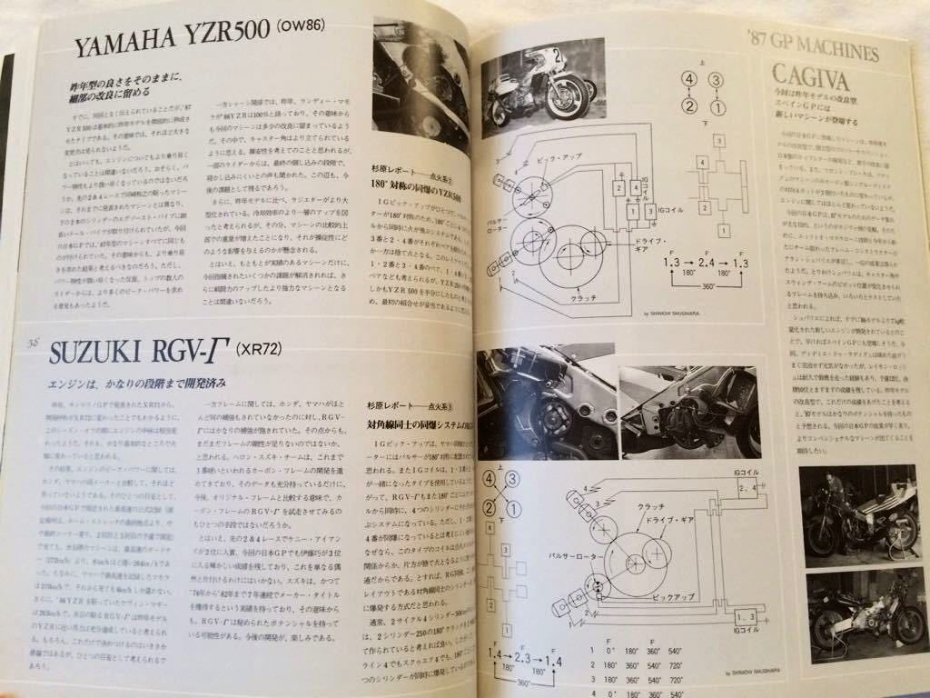  Grand Prix illustration Ray tedo21#WGP Suzuka Kobayashi large /. wistaria ./NSR500 YZR500 RGV-Γ. departure timing crank clutch Drive gear explanation 