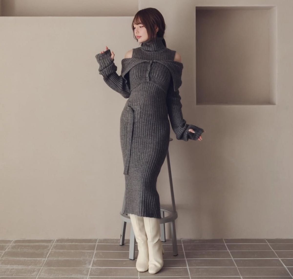 アンドマリー andmary グレー ワンピース セットアップ|Yahoo アンドマリー andmary グレー ワンピース セットアップ|Yahoo