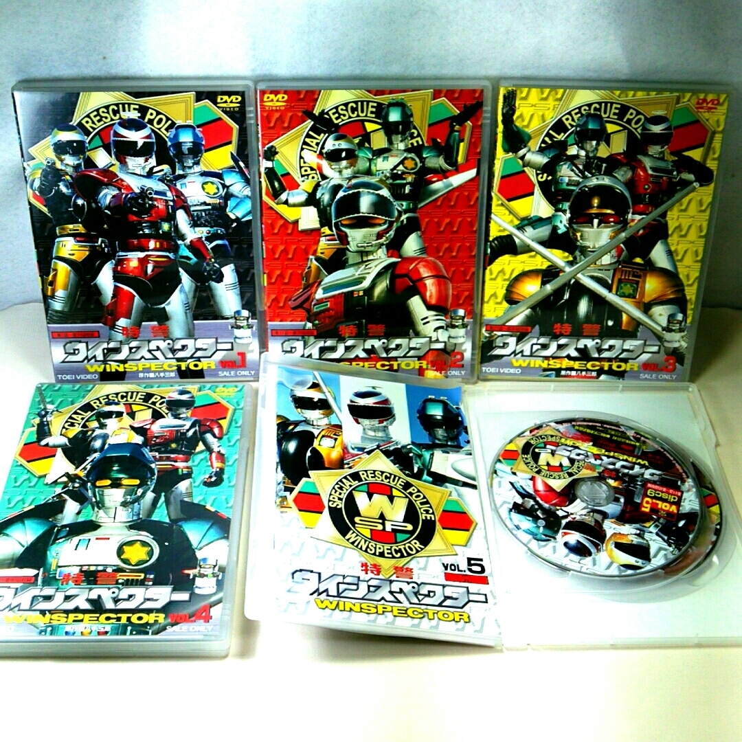 クーポンで3000円引　送料無料　DVD 全5巻 完結セット 特警ウインスペクター _画像2