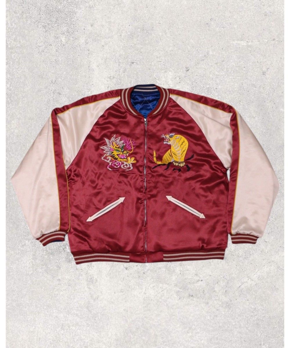 SAPEur SNVG REVERSIBLE SOUVENIR JACKET BURGUNDY/BLUE S SAPEur SNVG REVERSIBLE SOUVENIR JACKET BURGUNDY/BLUE S