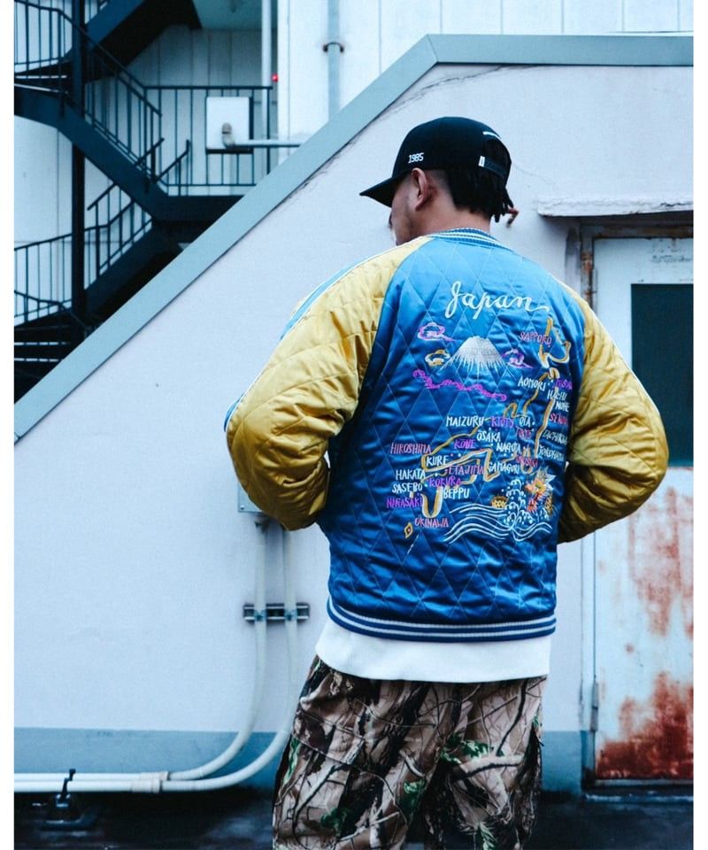 SAPEur SNVG REVERSIBLE SOUVENIR JACKET BURGUNDY/BLUE S SAPEur SNVG REVERSIBLE SOUVENIR JACKET BURGUNDY/BLUE S