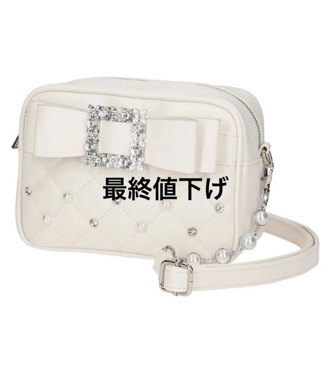 大人気 【NOEMIE】お嬢さんビジューリボンショルダーバッグ 大人気 【NOEMIE】お嬢さんビジューリボンショルダーバッグ