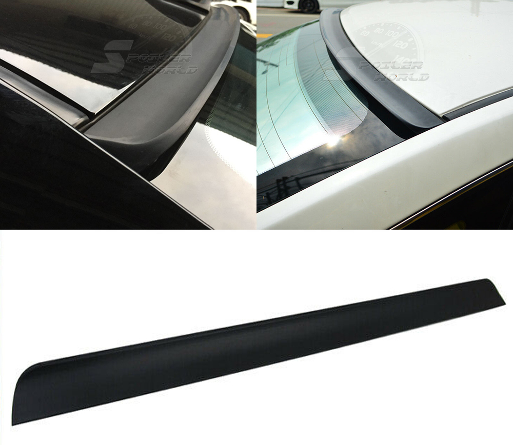 素地 艶消黒 BRS リアルーフスポイラー 三菱 ランエボ X EVOX 10 2008-2015 汎用 PUF PVC ウイング スポイラー _画像2