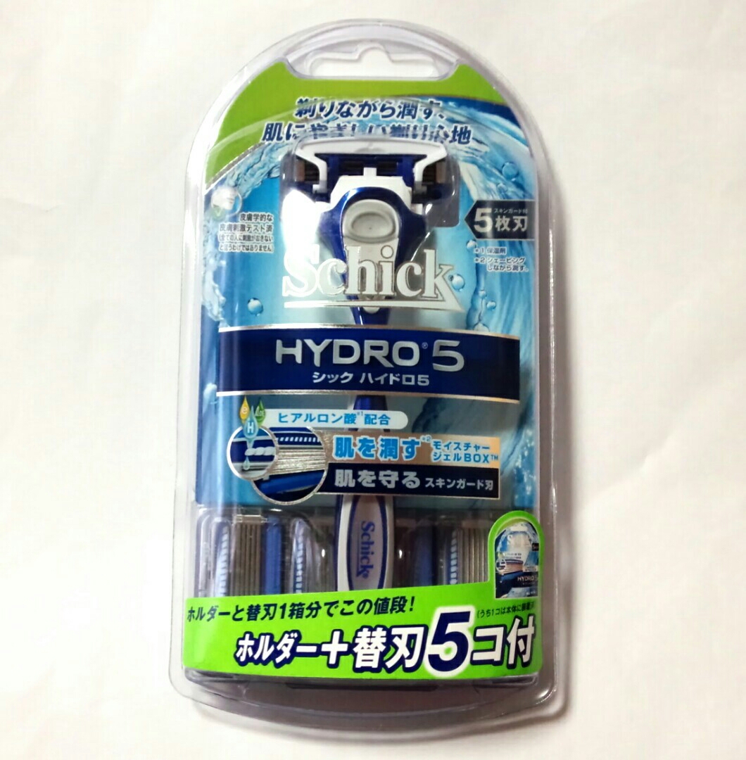 送料無料★匿名★シック ハイドロ5 ホルダー 替刃5コ付 5枚刃 Schick HYDRO5 ひげ剃り ヒゲソリ スキンガードモイスチャーソリッドカミソリ_画像1