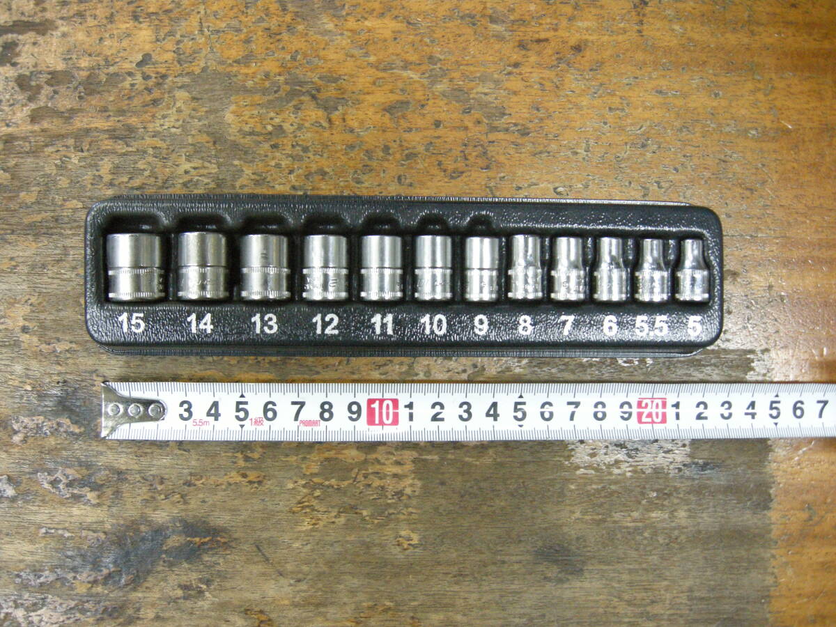 ★スナップオン Snap-on PAKTY080(セット品番) フランクドライブ1/4インチ シャローソケット6角 12個SET ★