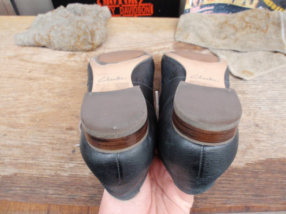  several times use .! Clarks toes . studs . attaching digit wing chip specification black leather shoes size 23 centimeter 