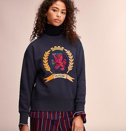 ★新品★定価49,500円★TOMMY HILFIGER トミーヒルフィガー サイドジップ スウェット CREST SIDE ZIP SWEATSHIRT EMBROIDERED CREST_画像1