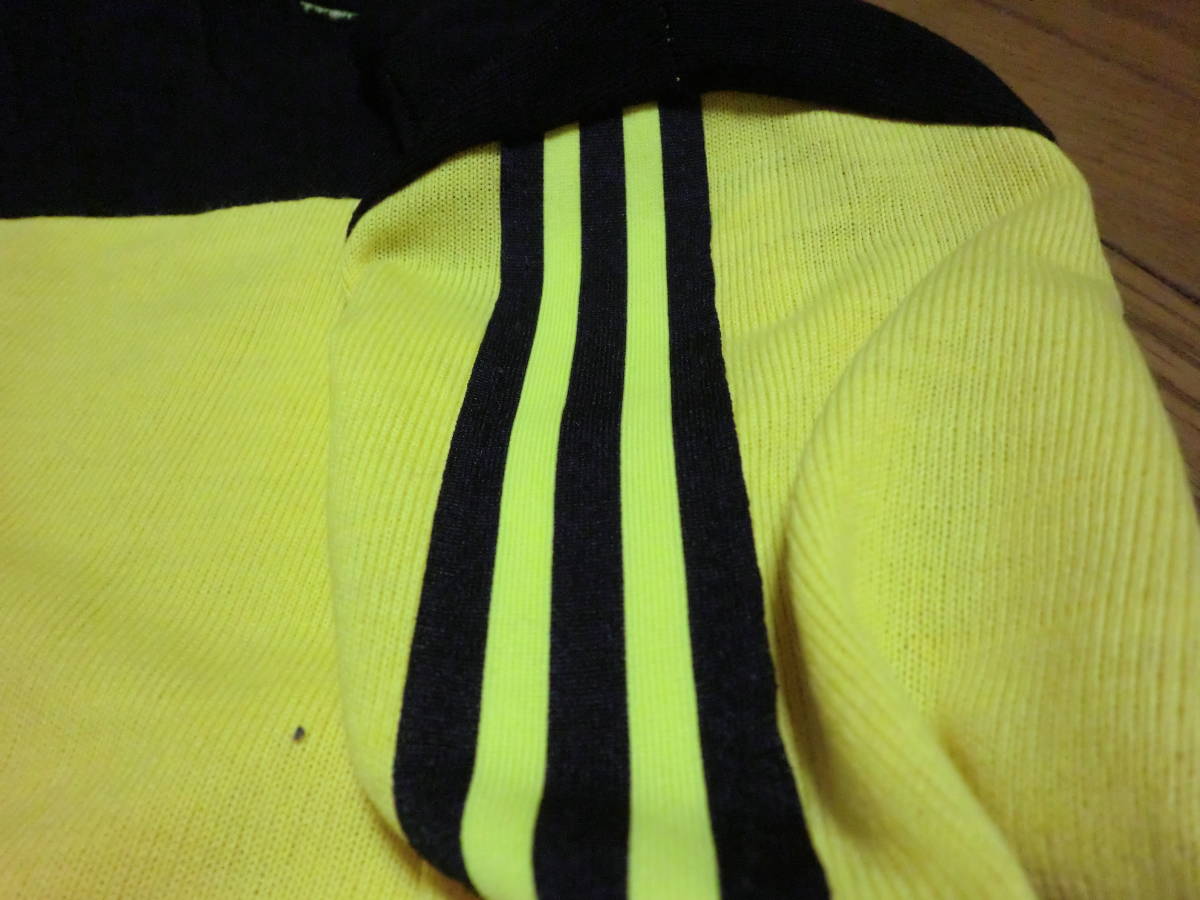  редкость Vintage 70s adidas Adidas Франция производства long T вязаный желтый цвет чёрный желтый черный keeper судья футбол 70 годы 
