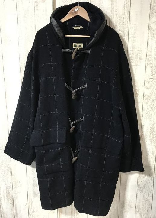 新着・【ウールダッフルコート】JOSEPH ABBOUD ジョセフアブード XL 紺 ヴィンテージ イタリア製