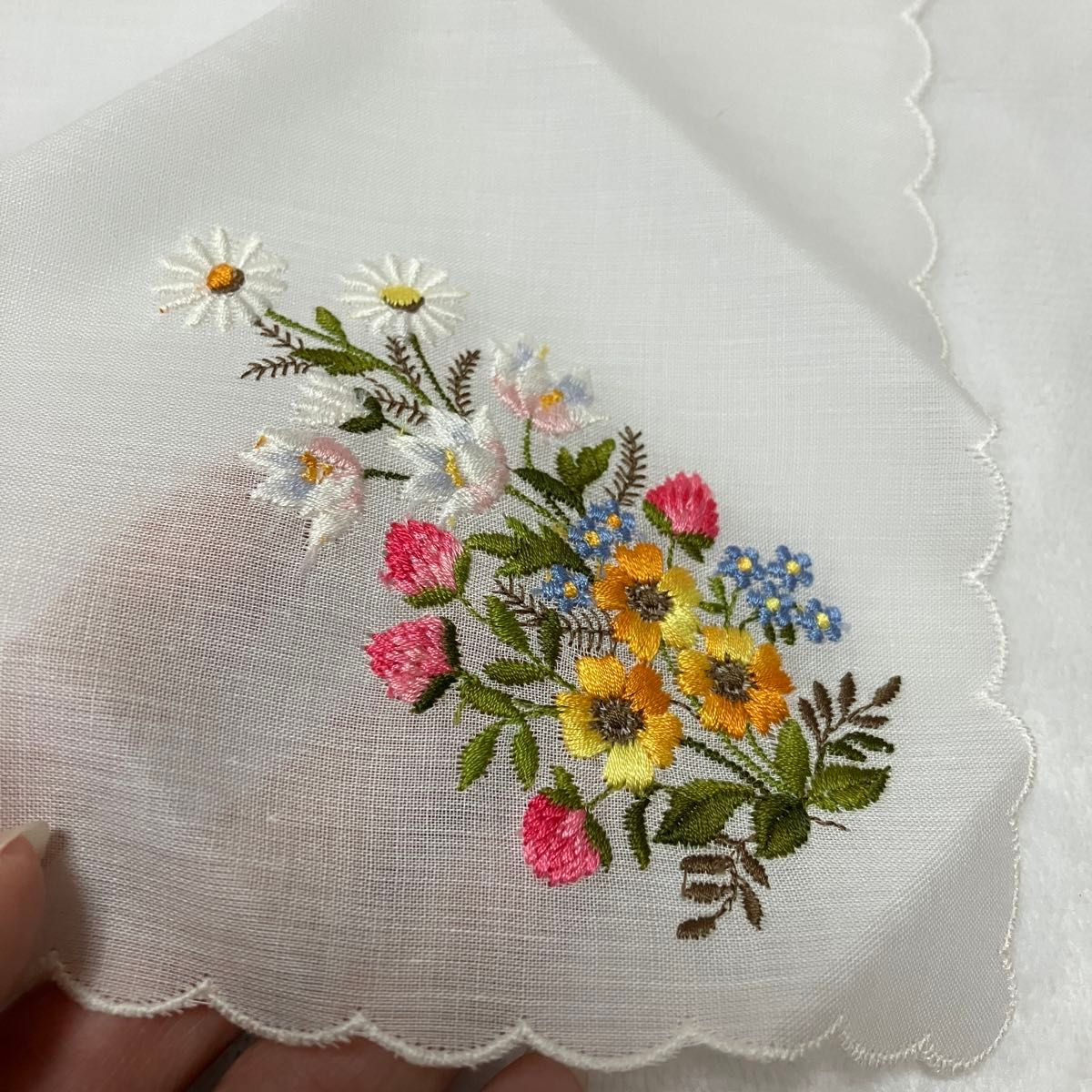 alba アルバ お花 刺繍 ハンカチ 2枚セット スイス製|Yahoo alba アルバ お花 刺繍 ハンカチ 2枚セット スイス製|Yahoo
