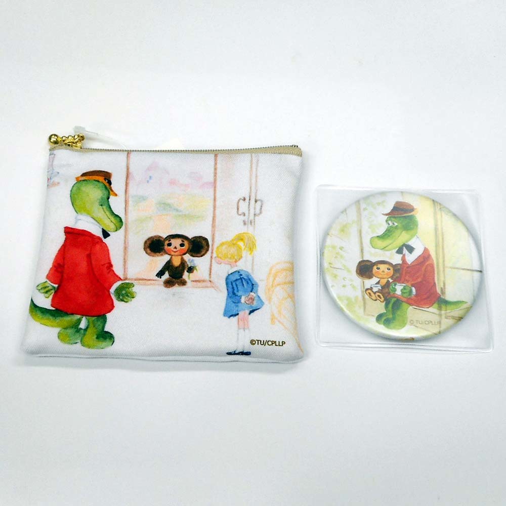 ヤフオク! - 即決 チェブラーシカ ミラー付き ポーチ こんに...
